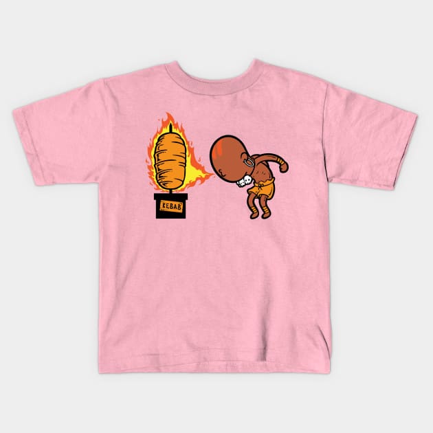 Part Time Job - Kebab StoreCranberry Kids T-Shirt by flyingmouse365